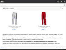 Tablet Screenshot of kima-sports.de